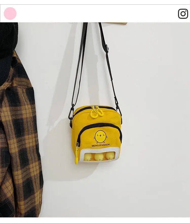 Yellow Cartoon Chicken Bag for Women, Korean Style, Shoulder & Crossbody, 1 Pc - Image 2