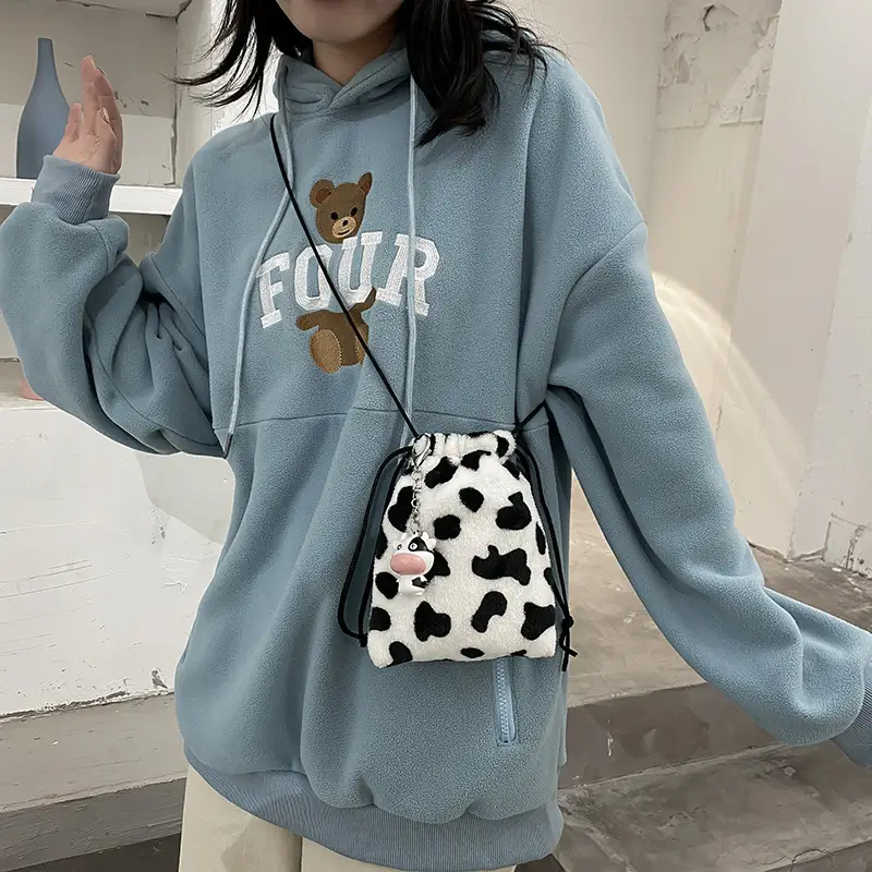 Women's Pink Cow Print Shoulder Bag 2021 - Image 3