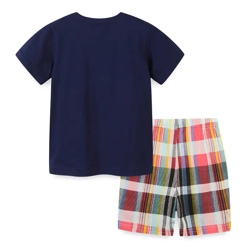 Boat Helicopter T-Shirt Shorts Set for Boys Summer - Image 3