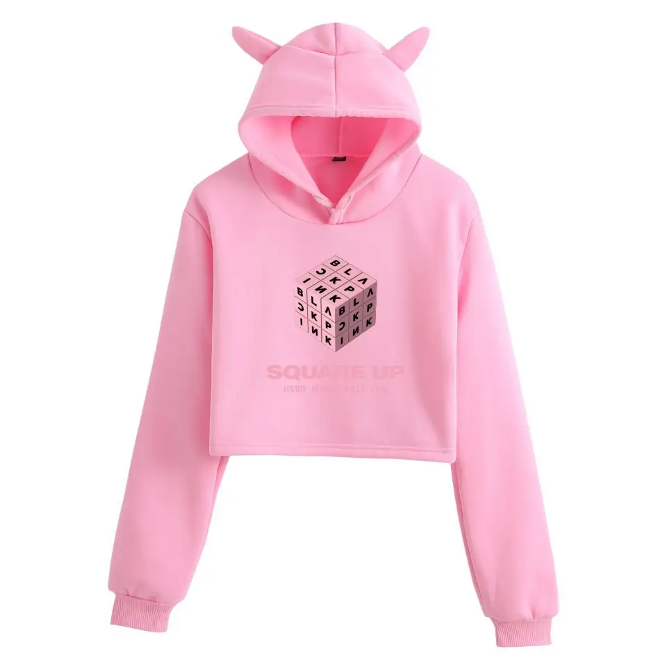 Women Pink Cat Ear Hoodie Set Wholesale - Image 8