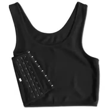 2018 Black Three-Row Hook Sports Chest Vest
