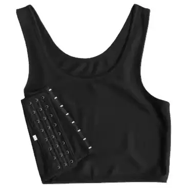 2018 Black Three-Row Hook Sports Chest Vest