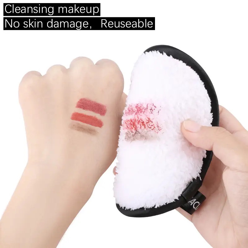 Black Makeup Remover Puff 3 Pieces Set - Image 8