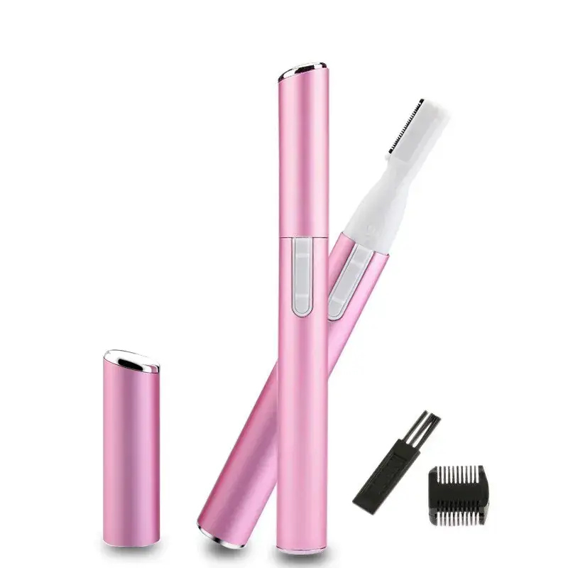 Electric Eyebrow Trimmer for Women Pink Black - Image 2