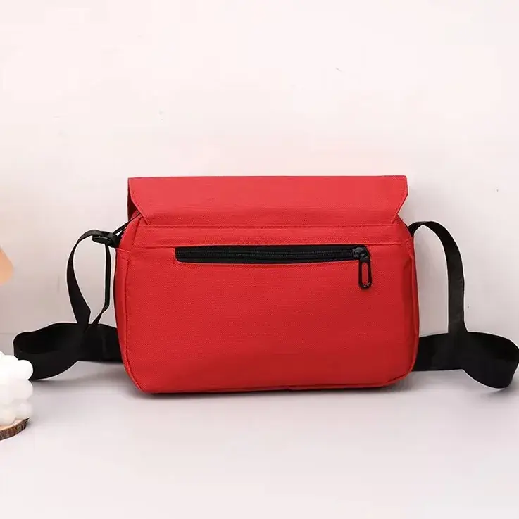 Simple Men's Grey Shoulder Messenger Bag