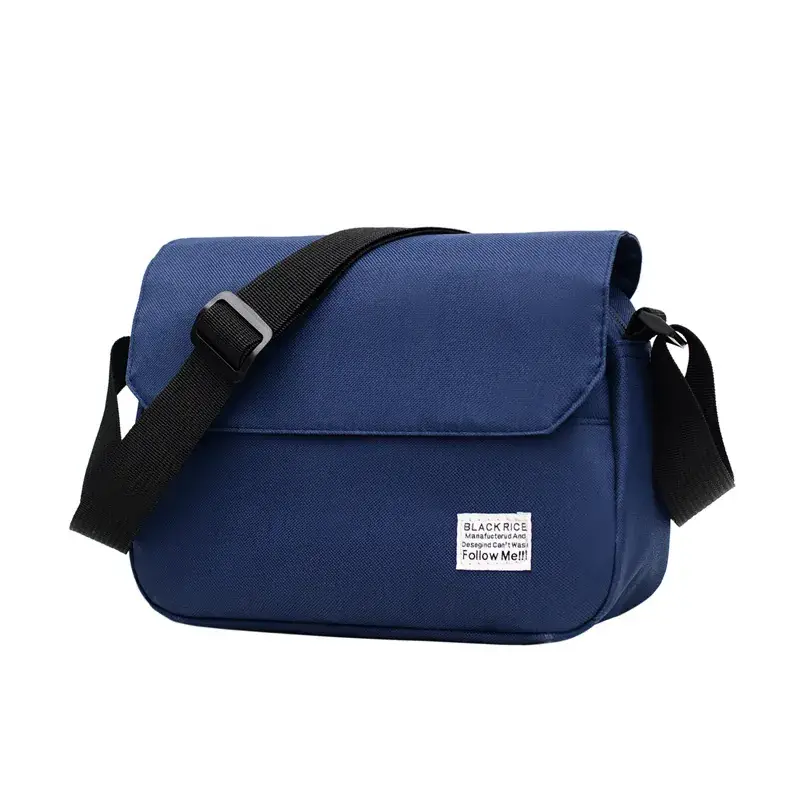 Simple Men's Grey Shoulder Messenger Bag