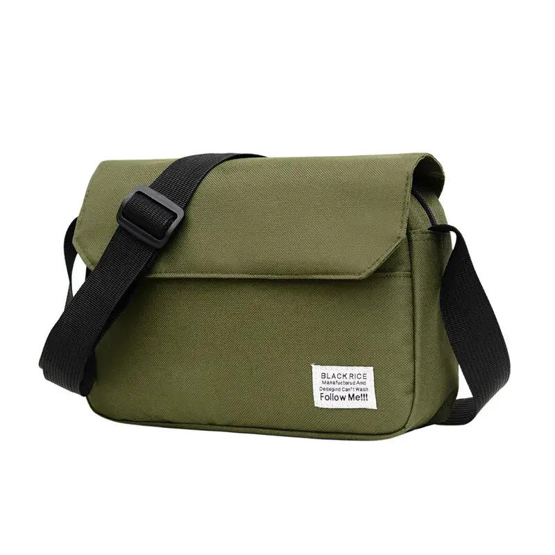 Simple Men's Grey Shoulder Messenger Bag
