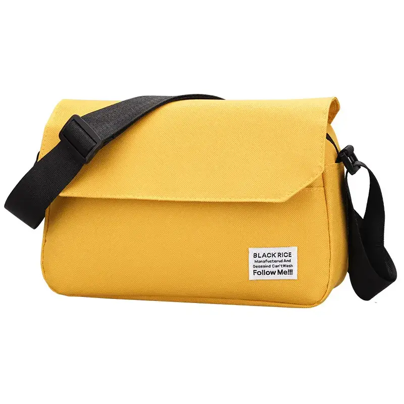 Simple Men's Grey Shoulder Messenger Bag