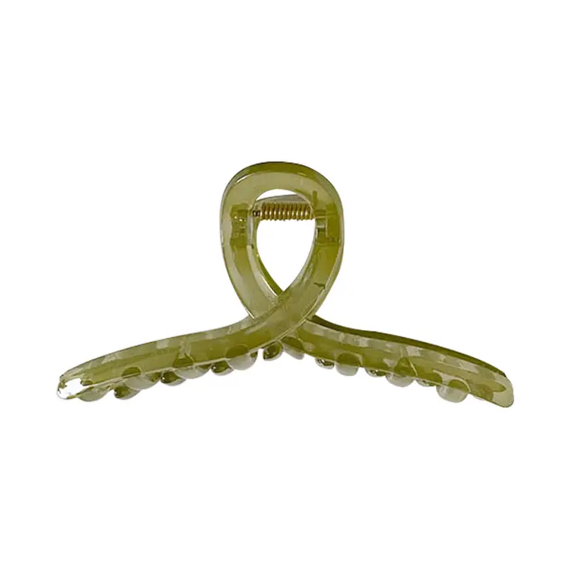 Korean Chic Jelly Green Cross Hair Clip