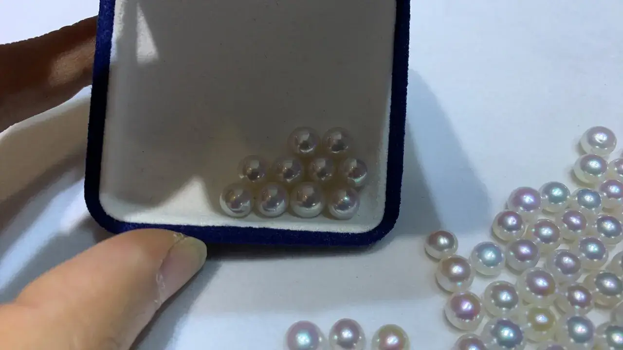 New White Transparent Pearl Beads 6.5-7mm Wholesale - Image 6