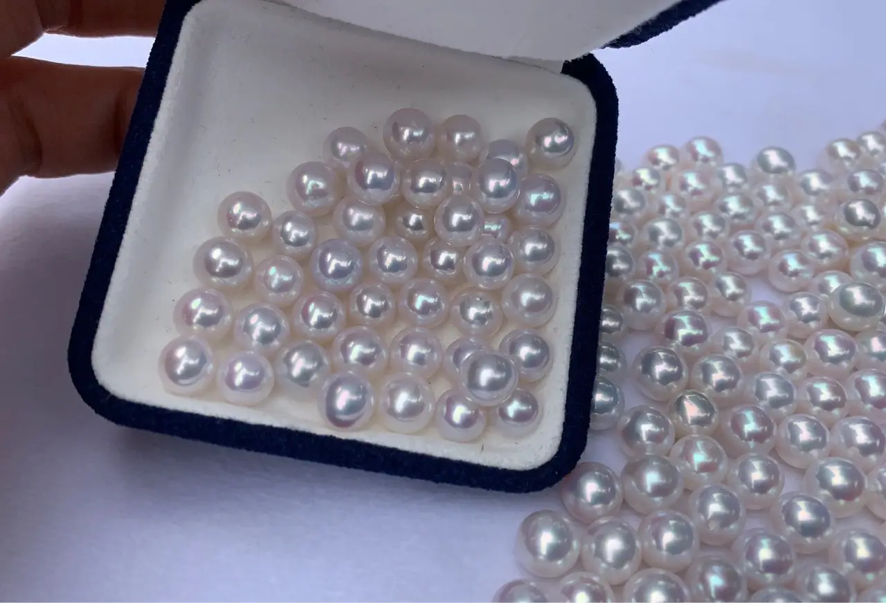 New White Transparent Pearl Beads 6.5-7mm Wholesale — feature 1