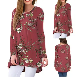 Women Printed Sleeveless Round Neck Dress Red Paisley Plus Size — feature 5