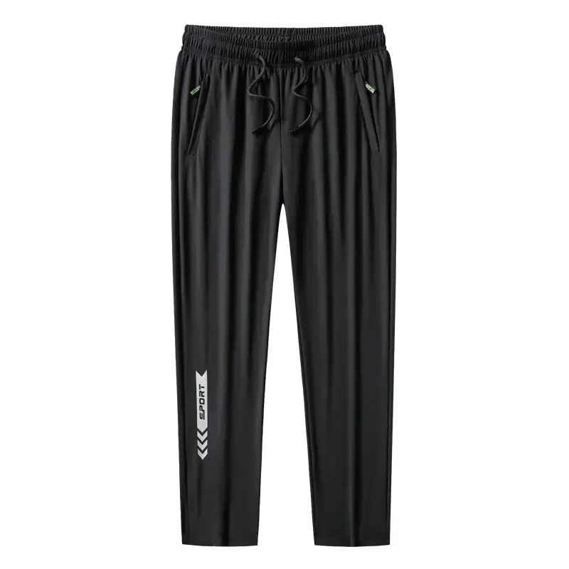 Men Ice Silk Casual Shorts Black Mesh Quick Dry - Image 7