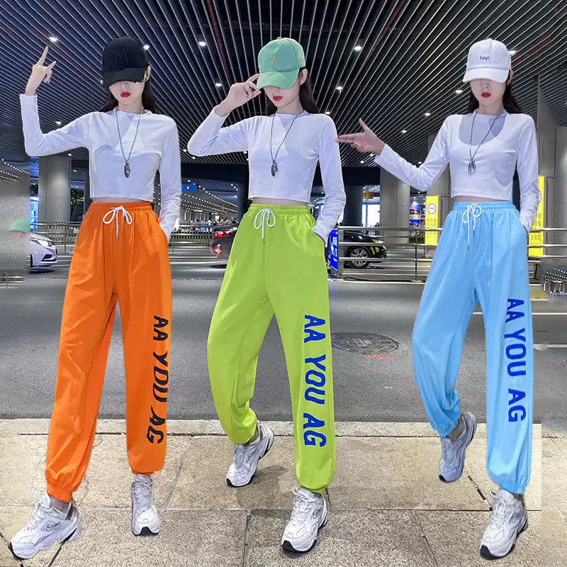 Women Printed Jogger Pants Black Green 2025 Summer - Image 7