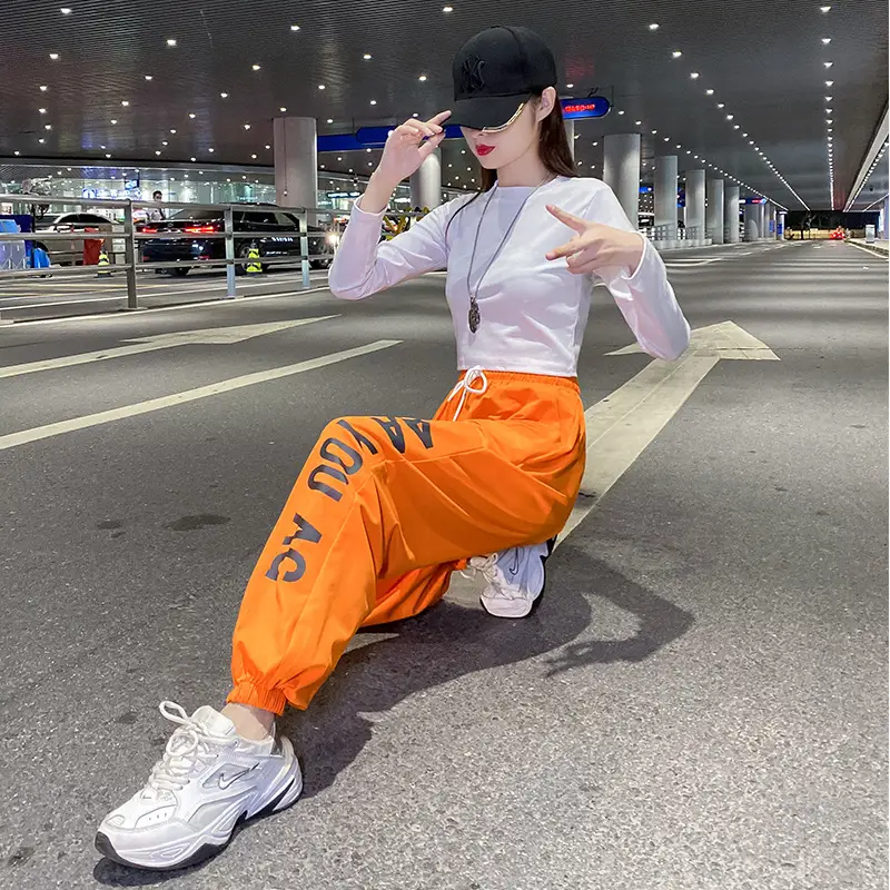 Women Printed Jogger Pants Black Green 2025 Summer - Image 8