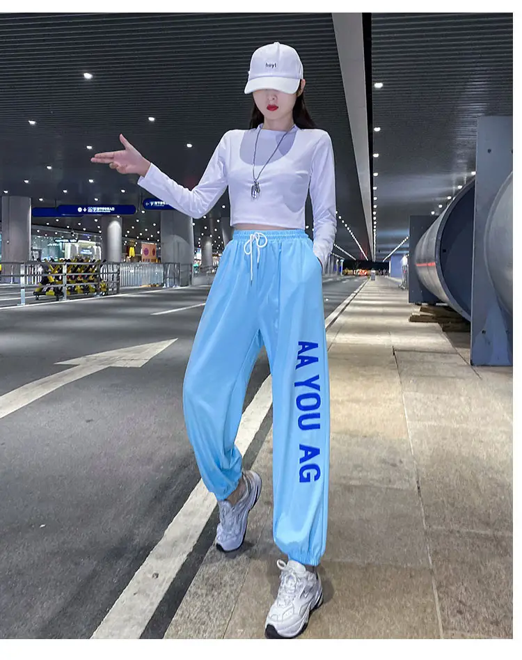 Women Printed Jogger Pants Black Green 2025 Summer — feature 10