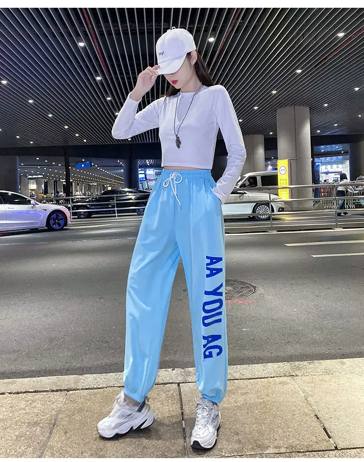 Women Printed Jogger Pants Black Green 2025 Summer — feature 12