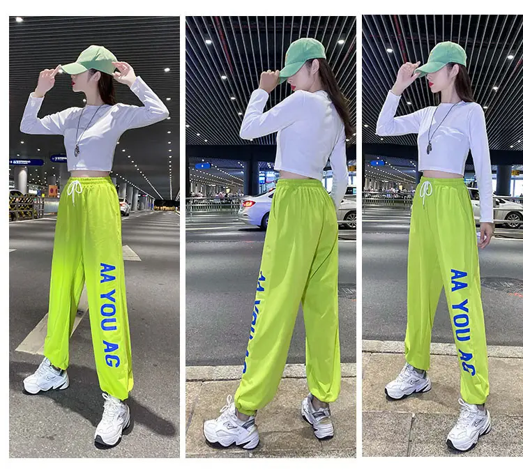 Women Printed Jogger Pants Black Green 2025 Summer — feature 14