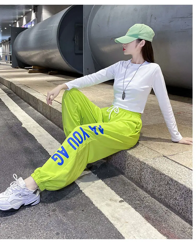 Women Printed Jogger Pants Black Green 2025 Summer — feature 16