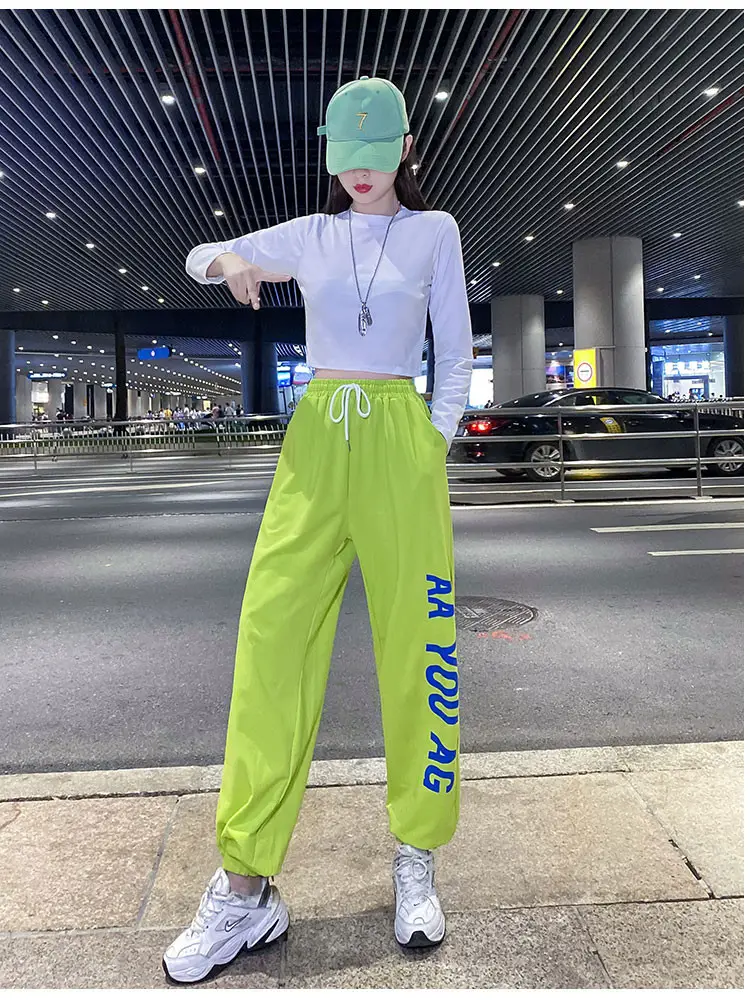 Women Printed Jogger Pants Black Green 2025 Summer — feature 17