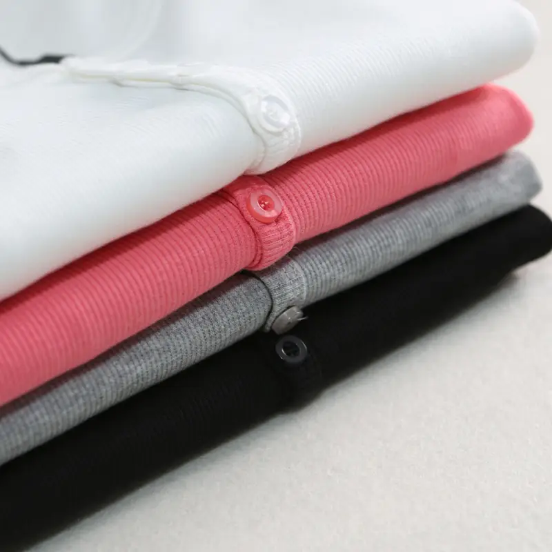 Women Button Top Long Sleeve T-Shirt Black 2025 - Image 8