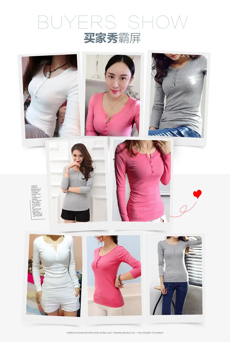 Women Button Top Long Sleeve T-Shirt Black 2025 — feature 3