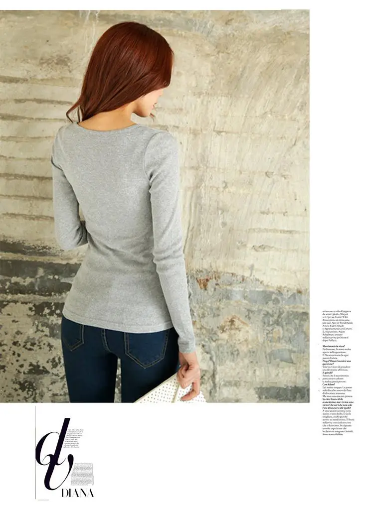 Women Button Top Long Sleeve T-Shirt Black 2025 — feature 8
