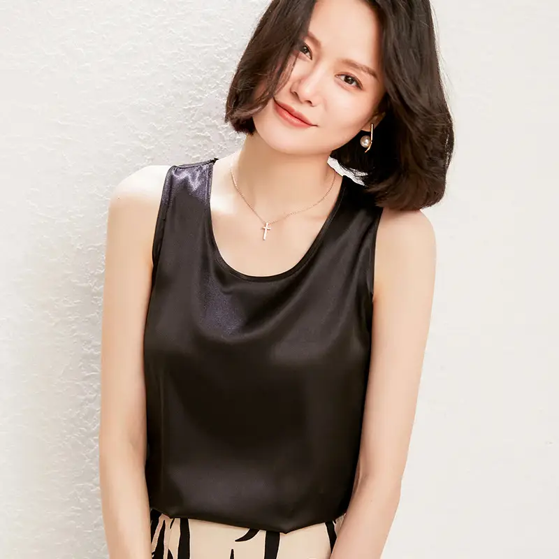 Women's Pink Satin Sleeveless Camisole Top - Image 10