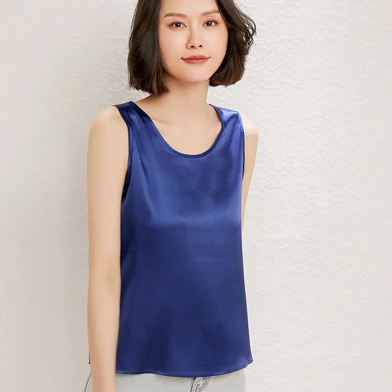 Women's Pink Satin Sleeveless Camisole Top - Image 11