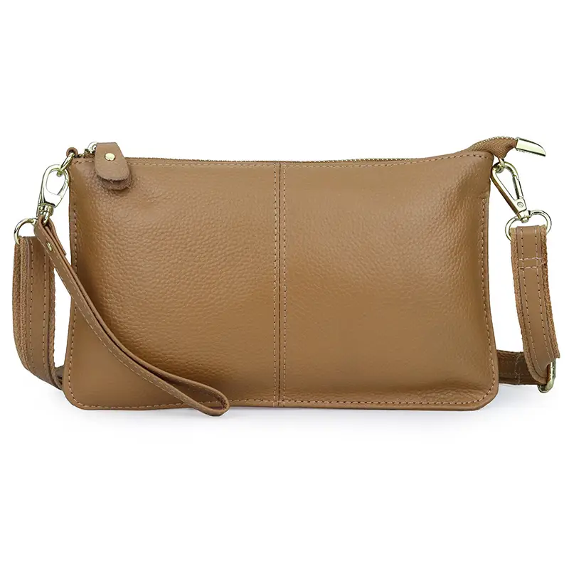Women's Genuine Leather Crossbody Bag Brown - Image 13