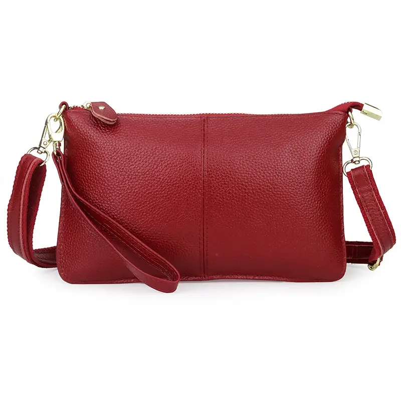 Women's Genuine Leather Crossbody Bag Brown - Image 3