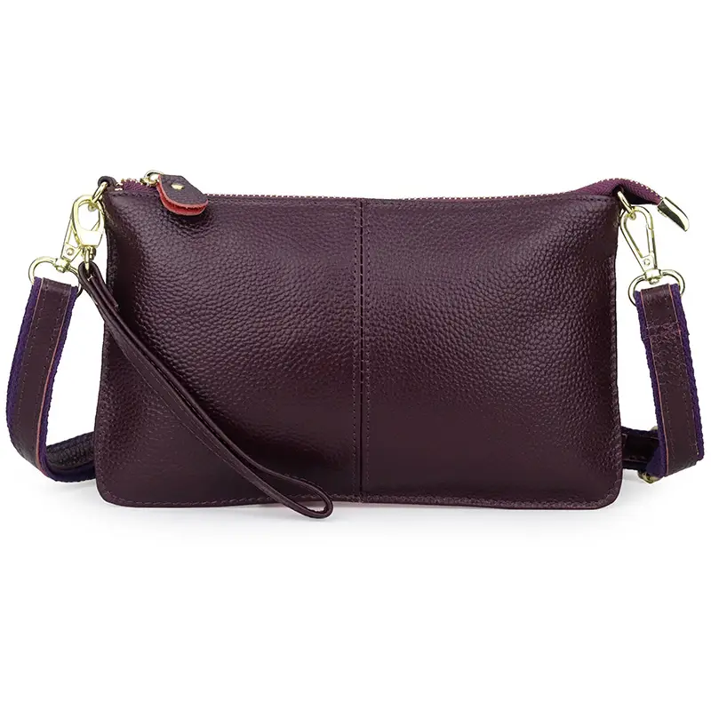 Women's Genuine Leather Crossbody Bag Brown - Image 4
