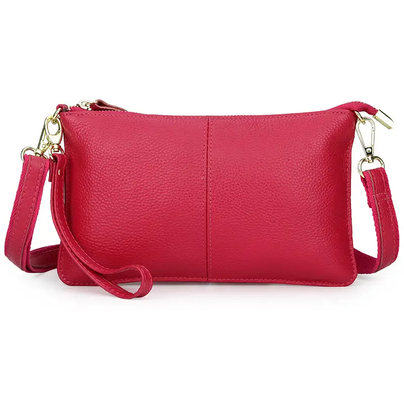 Women's Genuine Leather Crossbody Bag Brown - Image 8