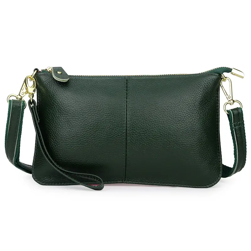 Women's Genuine Leather Crossbody Bag Brown - Image 9