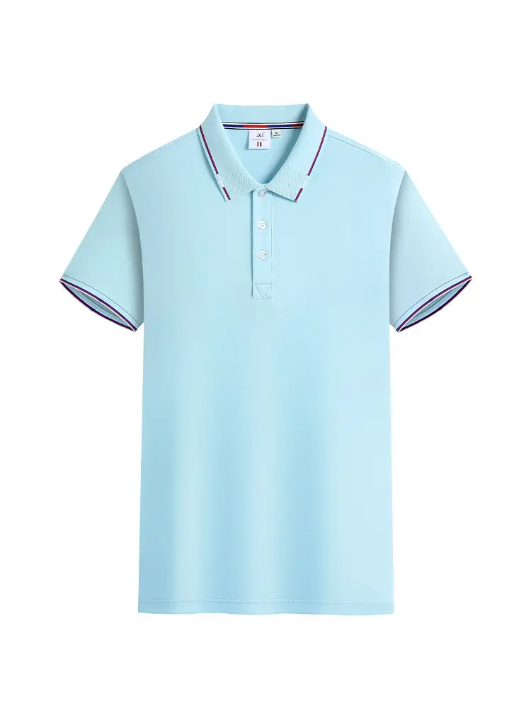 Men Mint Green Polo Shirt with Red Trim