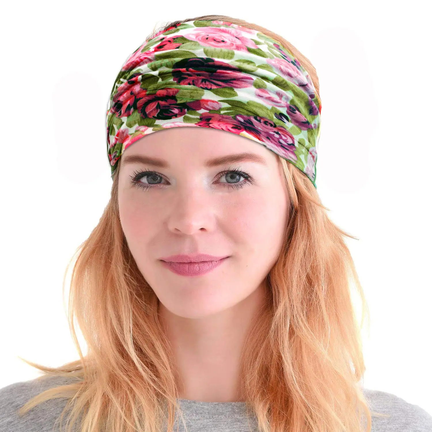 Women's Printed Elastic Headband with Wide Bristle - Image 27