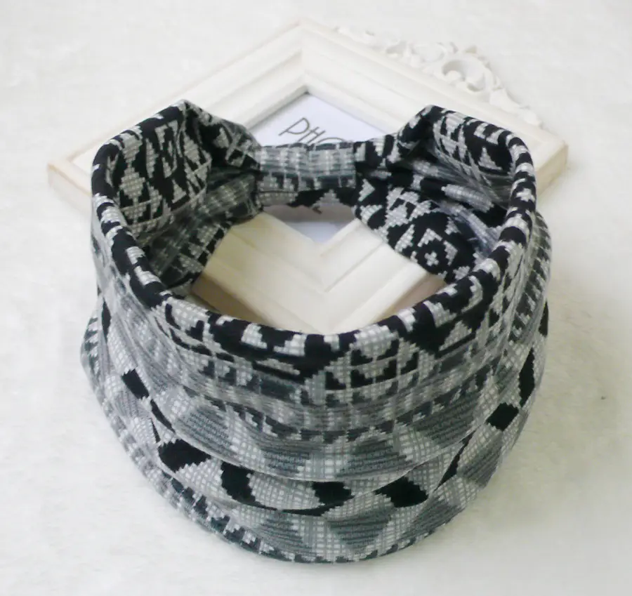Women's Printed Elastic Headband with Wide Bristle - Image 11