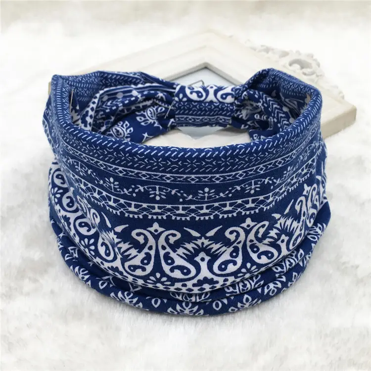 Women's Printed Elastic Headband with Wide Bristle - Image 18