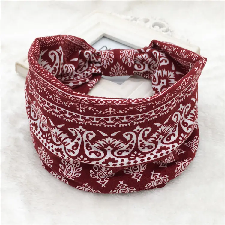 Women's Printed Elastic Headband with Wide Bristle - Image 19