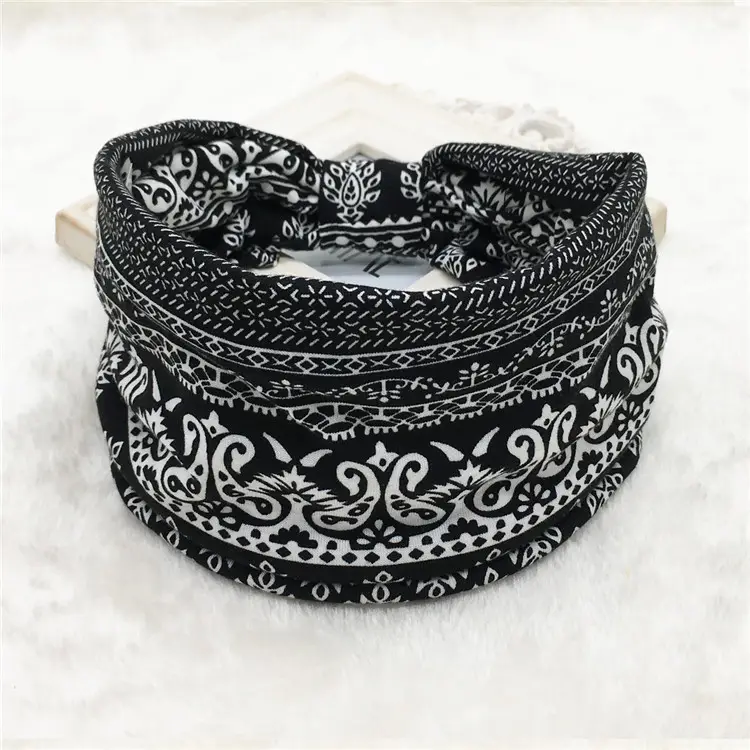 Women's Printed Elastic Headband with Wide Bristle - Image 20