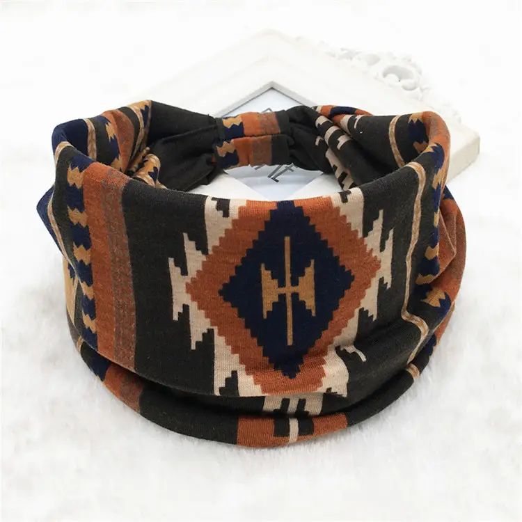 Women's Printed Elastic Headband with Wide Bristle - Image 21