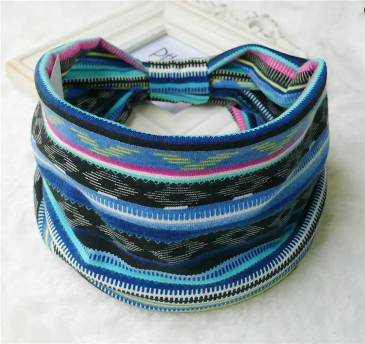 Women's Printed Elastic Headband with Wide Bristle - Image 7