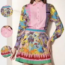 Green Floral Puff Sleeve Tie Dress for Women — feature 67
