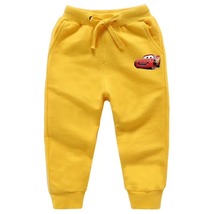 2023 Kids Yellow Car Print Trousers Medium Small - Image 12