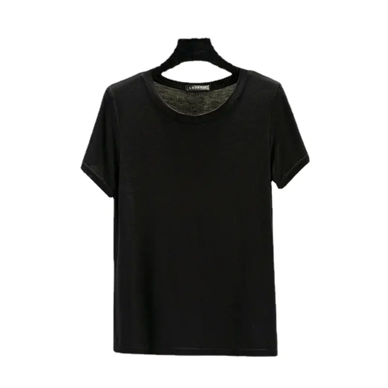 Women's Modal T-Shirt Summer Loose Fit Round Neck - Image 15