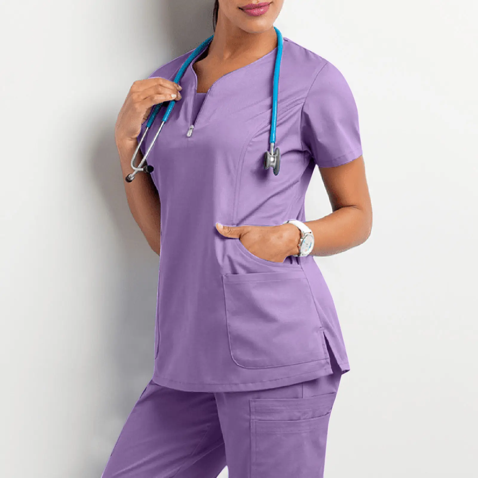 Women's Short Sleeve T-Shirt for Hand Washing Work Nurse Surgeon - Image 11
