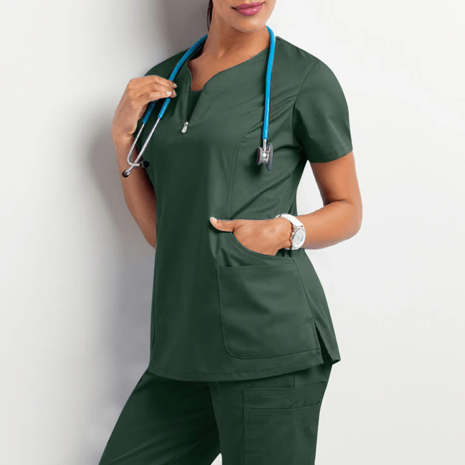 Women's Short Sleeve T-Shirt for Hand Washing Work Nurse Surgeon - Image 12
