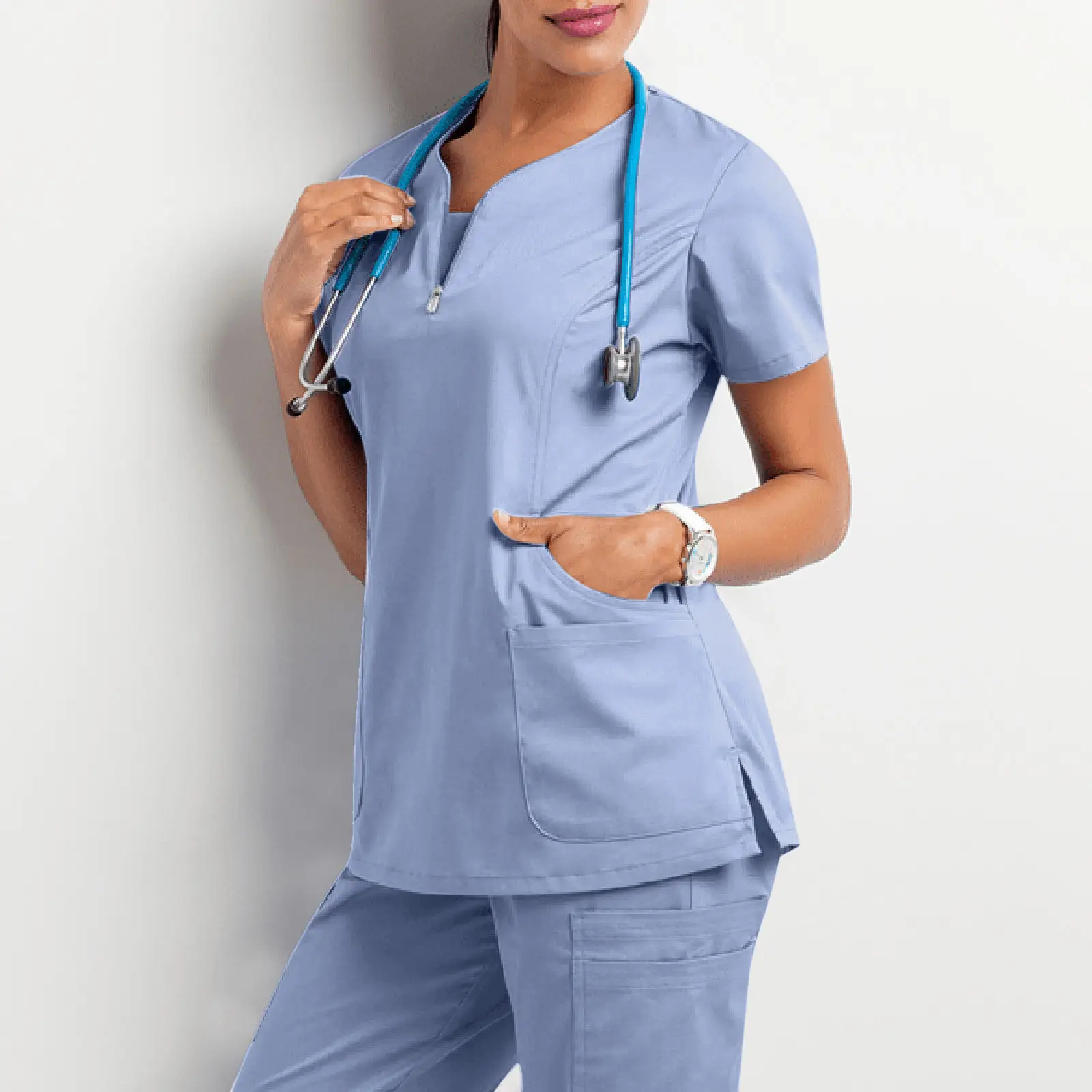 Women's Short Sleeve T-Shirt for Hand Washing Work Nurse Surgeon - Image 13