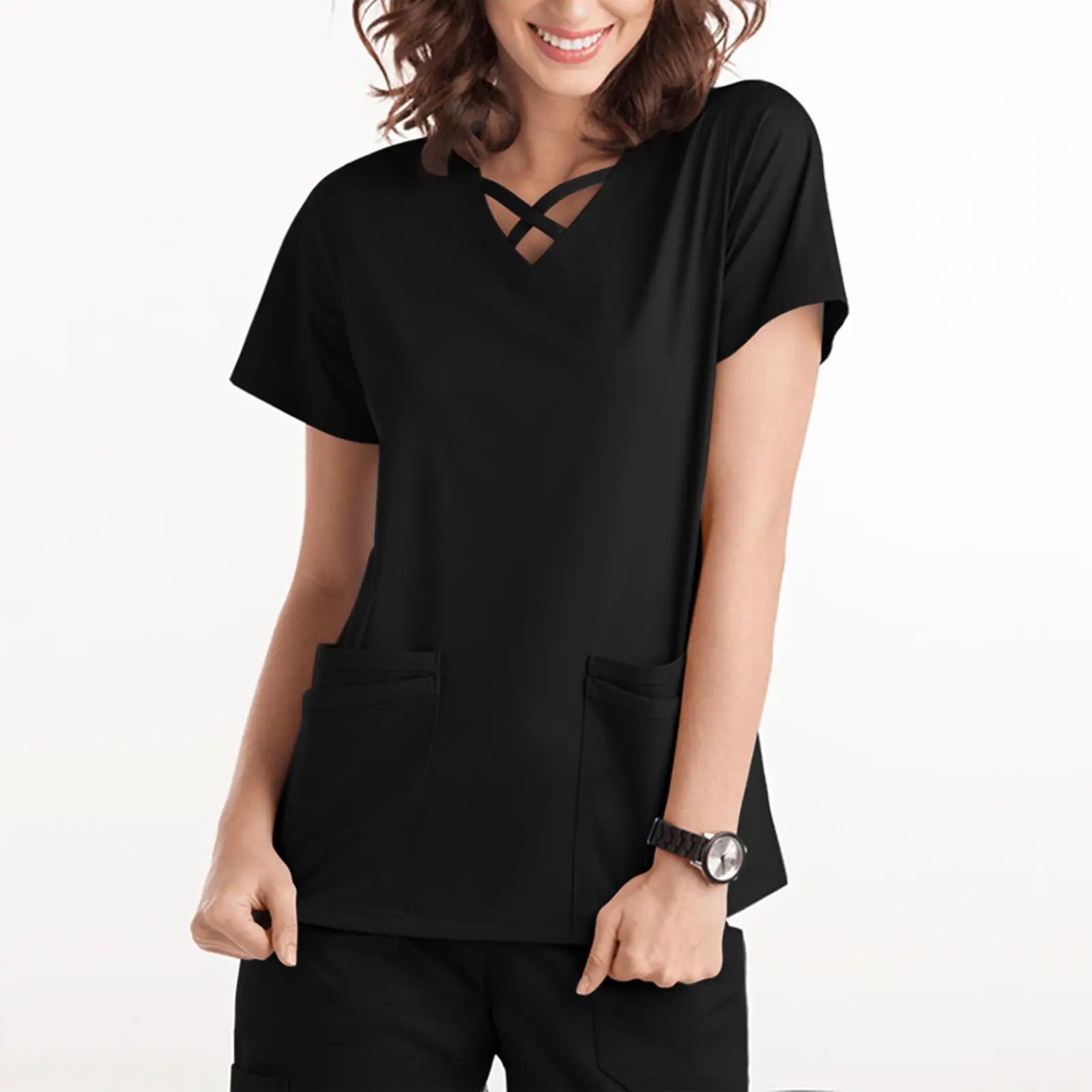 Women's Short Sleeve T-Shirt for Hand Washing Work Nurse Surgeon - Image 17