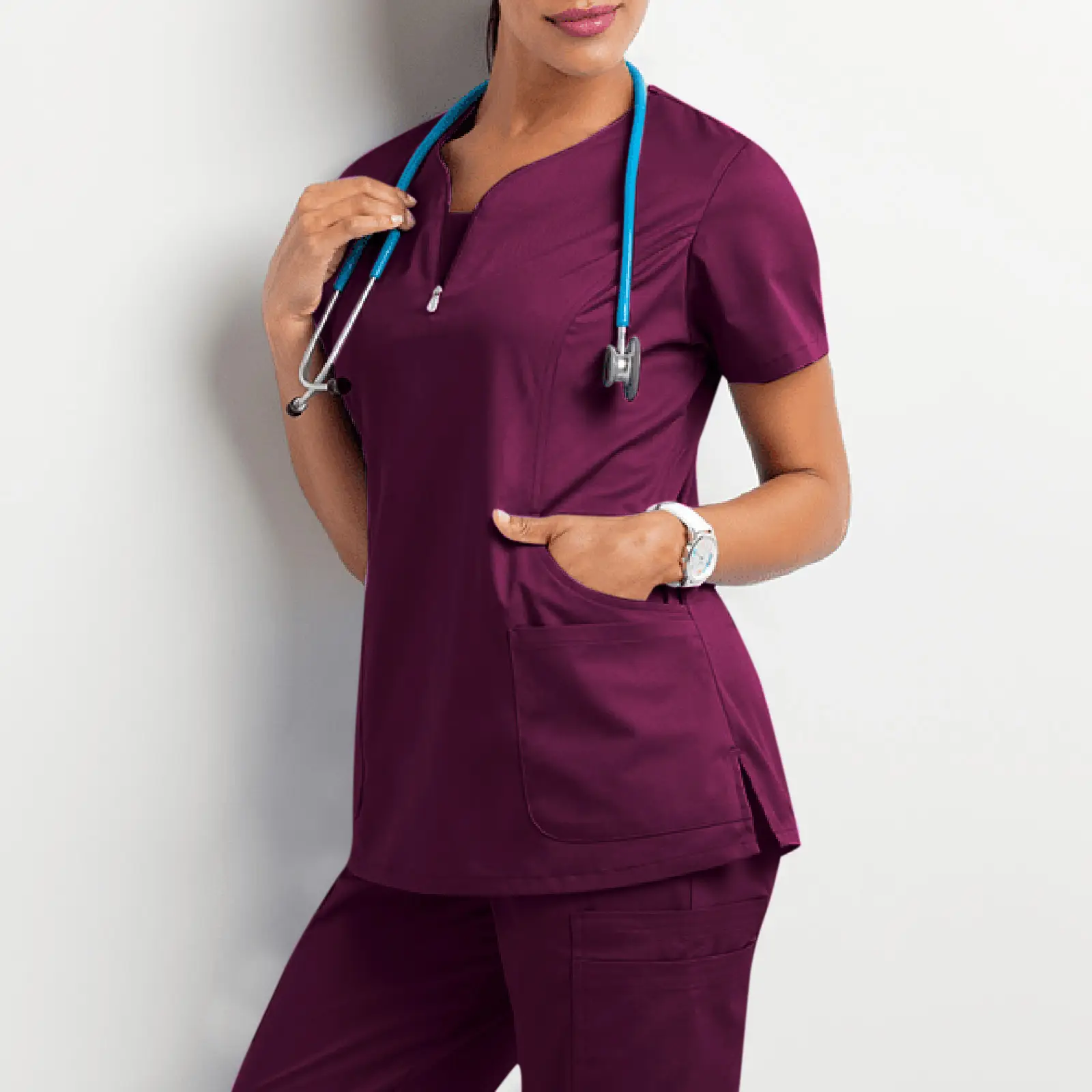 Women's Short Sleeve T-Shirt for Hand Washing Work Nurse Surgeon - Image 5